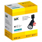 Светильник трековый однофазный ИЭК LED ДТО 1402 8W 4200K 560Lm 50° черный