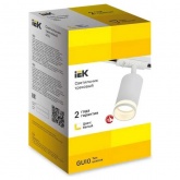 Светильник трековый однофазный поворотный ИЭК 4116 декоративный под лампу MR16 GU10 белый