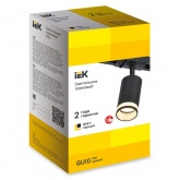 Светильник трековый однофазный поворотный ИЭК 4116 декоративный под лампу MR16 GU10 черный