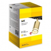 Светильник трековый однофазный поворотный ИЭК 4116 декоративный под лампу MR16 GU10 золото