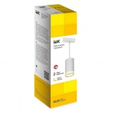 Светильник трековый однофазный подвесной ИЭК 4117 декоративный под лампу MR16 GU10 белый