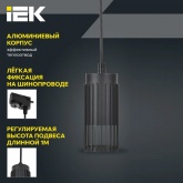 Светильник трековый однофазный подвесной ИЭК 4213 декоративный под лампу MR16 GU10 черный