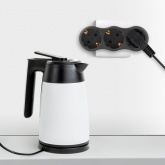 Тройник разветвитель электрический ЭРА SPx-3e-B на 3 розетки с заземлением 16А черный