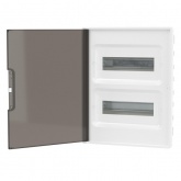 Щиток встраиваемый DKC FRAME 24 (2х12) модуля с тонированной дверцей с шиной IP40 белый