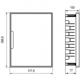 Щиток встраиваемый для полых стен DKC FRAME 24 модуля с тонированной дверцей с шиной IP40 белый