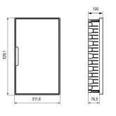 Щиток встраиваемый для полых стен DKC FRAME 36 модулей с тонированной дверцей с шиной IP40 белый