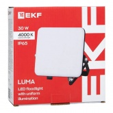 Прожектор светодиодный EKF LUMA СДО-4003 30W 4000K 2700Lm IP65 с равномерной засветкой