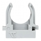 Держатель для труб (клипса) EKF Plast d16мм под монтажный пистолет [упак.100шт] серый