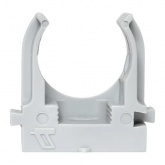 Держатель для труб (клипса) EKF Plast d20мм под монтажный пистолет [упак.100шт] серый