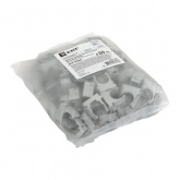 Держатель для труб (клипса) EKF Plast d20мм под монтажный пистолет [упак.100шт] серый