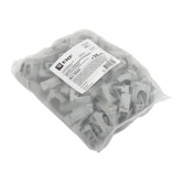 Держатель для труб (клипса) EKF Plast d25мм под монтажный пистолет [упак.100шт] серый