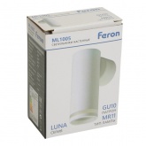 Светильник настенный Feron ML1005 Luna под лампу MR11 35W GU10, белый