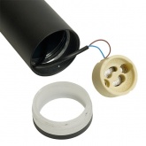 Светильник потолочный на подвесе Feron ML1008 Barrel Luna levitation MR11 35W 230V черный D40*H250