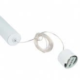 Светильник потолочный на подвесе Feron ML1038 Barrel levitation MR11 35W 230V GU10 белый D40*H250