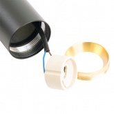 Светильник настенный Feron ML1015 под лампу MR11 35W GU10, черный + золото