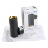 Светильник настенный Feron ML1015 под лампу MR11 35W GU10, черный + золото