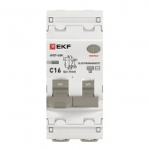 Дифавтомат EKF PROxima АВДТ-63N 1P+N C16А 10мА тип АС однофазный электромеханический 6кА (дифференциальный автомат, АВДТ)