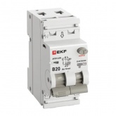 Дифавтомат EKF PROxima АВДТ-63N 1P+N B20А 10мА тип АС однофазный электронный 6кА (дифференциальный автомат, АВДТ)