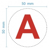 Самоклеящаяся этикетка ЭРА INFO-LLP-129 А для маркировки аварийный светильников 50х50мм