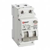 Дифавтомат EKF PROxima АВДТ-63N (S) 1P+N C40А 100мА тип АС однофазный селективный электромех. 6кА (дифференциальный автомат, АВДТ)