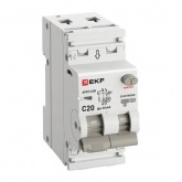 Дифавтомат EKF PROxima АВДТ-63N 1P+N C20А 30мА тип А однофазный электронный 6кА (дифференциальный автомат, АВДТ)