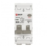 Дифавтомат EKF PROxima АВДТ-63N 1P+N B20А 30мА тип АС однофазный электромеханический 6кА (дифференциальный автомат, АВДТ)