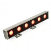 Светодиодный линейный фасадный светильник Feron LL-893 6LED 6W красный DC24V IP65 250x40x25mm