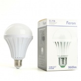 Лампа аккумуляторная Feron EL116 A80 12W 6500K Е27 AC/DC 960Lm Li-Ion аккумулятор 3,7V 1200mAh 3ч