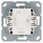 Выключатель двухклавишный c индикацией Jasmart G 10A, белый глянцевый