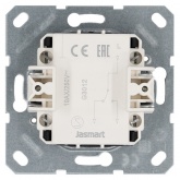 Выключатель одноклавишный проходной Jasmart G 10A, белый глянцевый