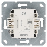 Выключатель одноклавишный проходной c индикацией Jasmart G 10A, белый глянцевый