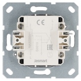 Выключатель одноклавишный перекрестный Jasmart G 10A, белый глянцевый