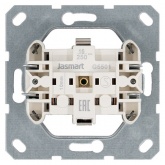 Розетка с заземлением со шторками Jasmart G 16А, белый глянцевый