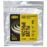 Светодиодная COB лента ИЭК 480LED 11Вт/м 3000K 24В IP20 5000х8мм (упаковка 5 м)