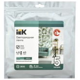 Лента светодиодная ИЭК LED LSR 2835 NW 60Led/m 4,8W/m 12V IP20 4000K белый 8mm (уп. 5м)
