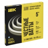 Светодиодная термостойкая лента ИЭК SMD2835 120Led 8W/m 24V IP67 6500K 13mm (уп. 5м) для бани/сауны