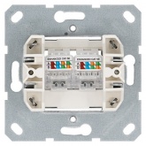 Интернет-розетка RJ45 Jasmart G двойная категория 6, белый глянцевый