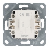 Выключатель одноклавишный проходной Jasmart G 10A, черный матовый