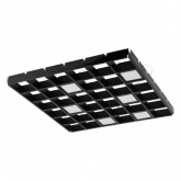 Светильник светодиодный ЭРА Домино DVO21-08-O-4K80-5-B 8W 4000K 600Lm опал грильято черный 100х100