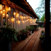 Гирлянда Белт-Лайт 2 жилы шаг 40 см патроны E27 влагостойкая IP65 черный провод каучук (бухта 100м)