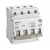 Дифавтомат EKF PROxima АВДТ-63N 3P+N 16А 10мА характеристика C тип АС трехфазный электронный 6кА (дифференциальный автомат, АВДТ)