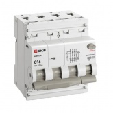 Дифавтомат EKF PROxima АВДТ-63N 3P+N 16А 10мА характеристика C тип АС трехфазный электронный 6кА (дифференциальный автомат, АВДТ)