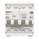 Дифавтомат EKF PROxima АВДТ-63N 3P+N 16А 30мА характеристика C тип АС трехфазный электронный 6кА (дифференциальный автомат, АВДТ)