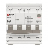 Дифавтомат EKF PROxima АВДТ-63N 3P+N 40А 30мА характеристика C тип АС трехфазный электронный 6кА (дифференциальный автомат, АВДТ)