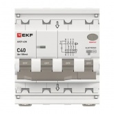 Дифавтомат EKF PROxima АВДТ-63N 3P+N 40А 100мА характеристика C тип АС трехфазный электронный 6кА (дифференциальный автомат, АВДТ)