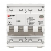 Дифавтомат EKF PROxima АВДТ-63N 3P+N 63А 300мА характеристика C тип АС трехфазный электронный 6кА (дифференциальный автомат, АВДТ)