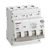 Дифавтомат EKF PROxima АВДТ-63N 3P+N 50А 300мА характеристика C тип А трехфазный электронный 6кА (дифференциальный автомат, АВДТ)