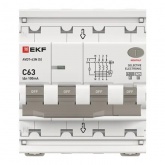 Дифавтомат EKF PROxima АВДТ-63N (S) 3P+N C63А 100мА тип АС трехфазный селективный электронный 6кА (дифференциальный автомат, АВДТ)