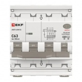 Дифавтомат EKF PROxima АВДТ-63N (S) 3P+N C63А 300мА тип АС трехфазный селективный электронный 6кА (дифференциальный автомат, АВДТ)