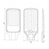 Консольный светодиодный светильник ЭРА SPP-504-0-50K-100 100W 5000K 10000Lm IP65 КСС Д DOB SMD 48мм